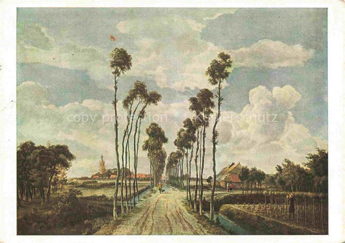 HOBBEMA Meindert (1638-1709) Kuenstlerkarte Die Allee von Middelharnis Muenchen