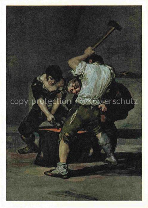 GOYA Francisco de (1746-1828) Kuenstlerkarte The Forge New York the Frick