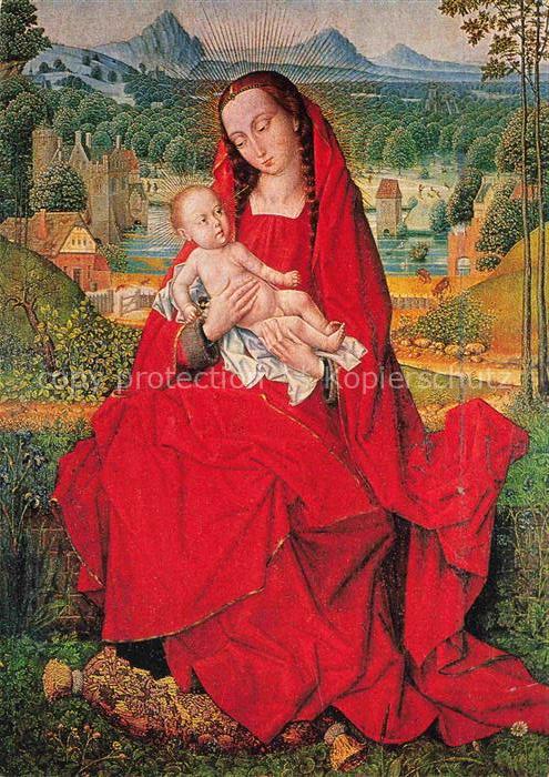 MEMLING (1433-1494) Kuenstlerkarte Unsere junge Frau la Vierge Burgos Spanien