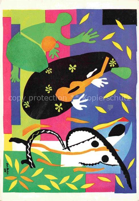 MATIssE Henri (1869-1954) Kuenstlerkarte Tristeree du roi Paris