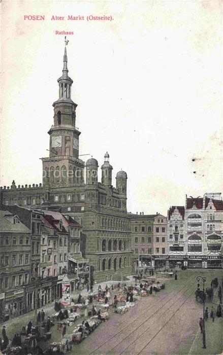 Posen  POZNAN PL Alter Markt mit Rathaus