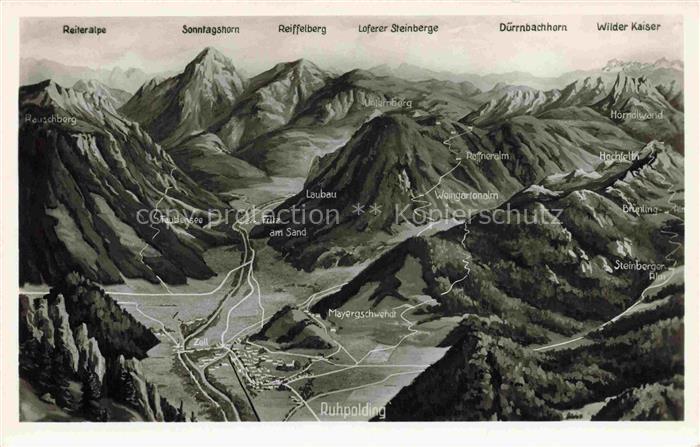 Ruhpolding Bayern Panoramakarte