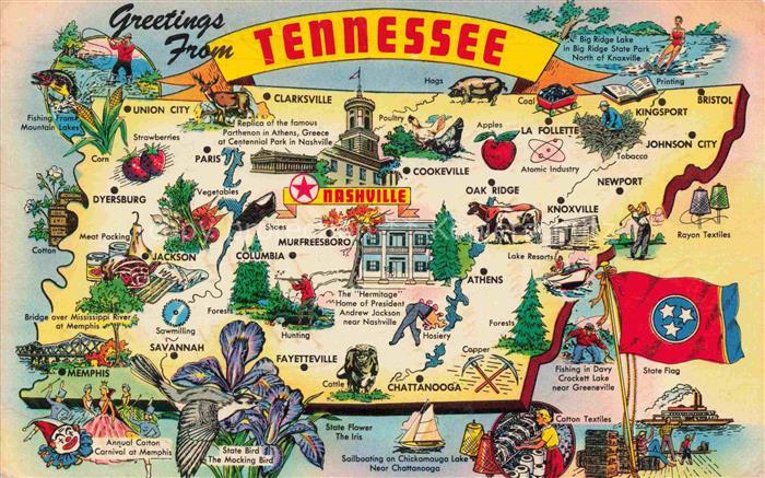 Nashville Tennessee uebersichtskarte