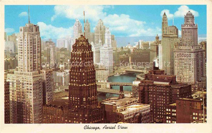 CHICAGO  Illinois USA Aerial view The Kemper Building