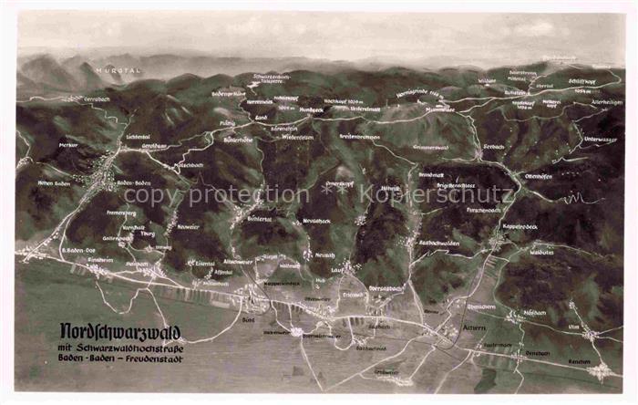 BADEN-BADEN BW Panoramakarte