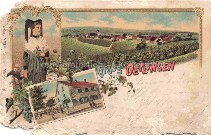 Oetlingen oetlingen Weil am Rhein Baden BW Panorama Winzerin Gasthof zum Ochsen