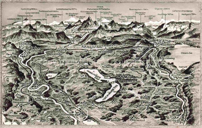 Tittmoning Salzach Panoramakarte