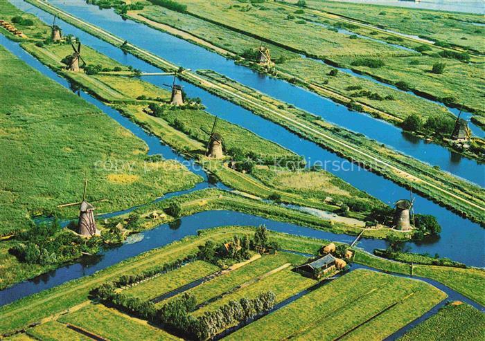 Kinderdijk Molenlanden Zuid-Holland NL Panorama Molens