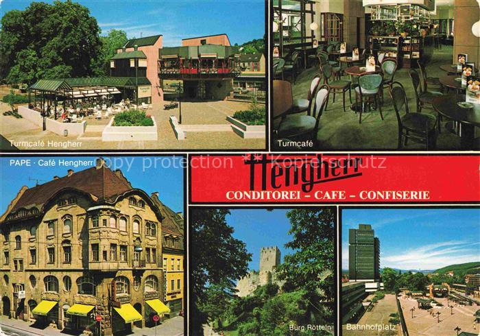 LoeRRACH Baden BW Turmcafe Hengherr Gaststube Pape Cafe Hengherr Burg Roetteln B