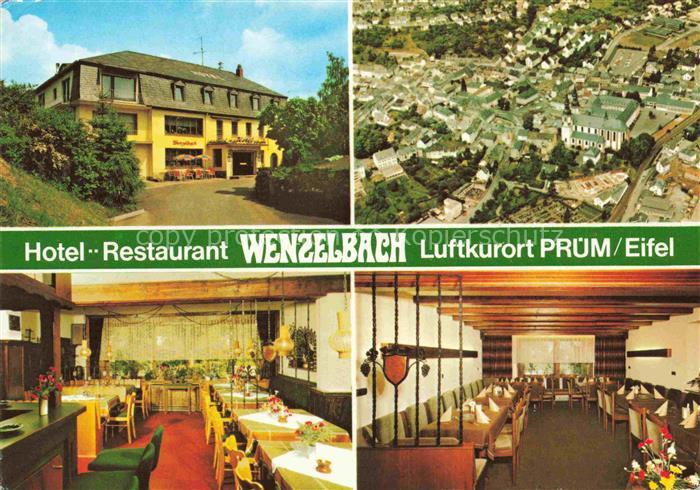 Pruem Eifel Rheinland-Pfalz Hotel Restaurant Wenzelbach Gastraeume Fliegeraufnah
