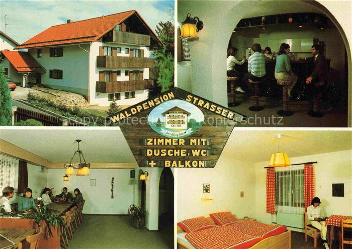 Spiegelau Freyung-Grafenau Bayern Waldpension Strasser Gaststube Bar Gaestezimme