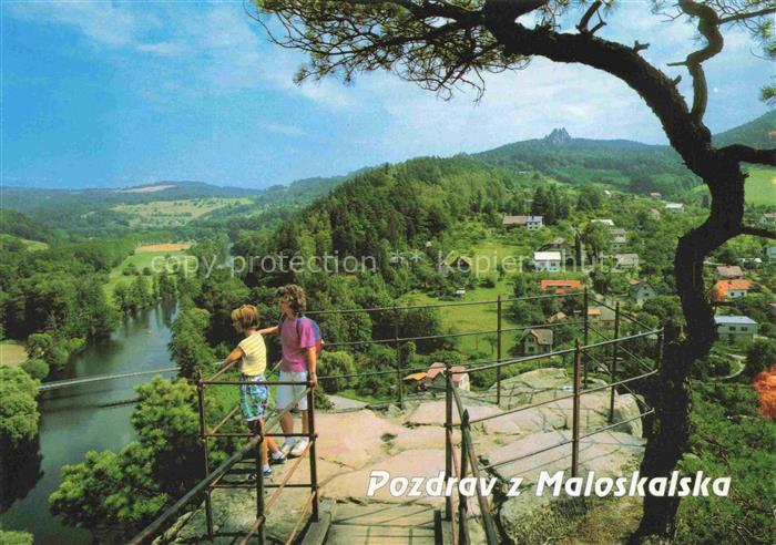 Maloskalska (Region) Mala Skala Cesky Raj CZ Pohled z vyhlidky Pantheonu na Jize