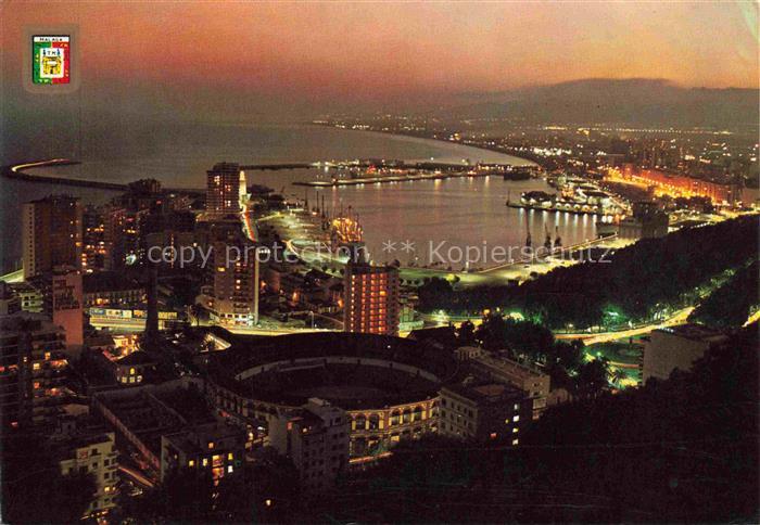 MALAGA Andalucia ES Vista general nocturna