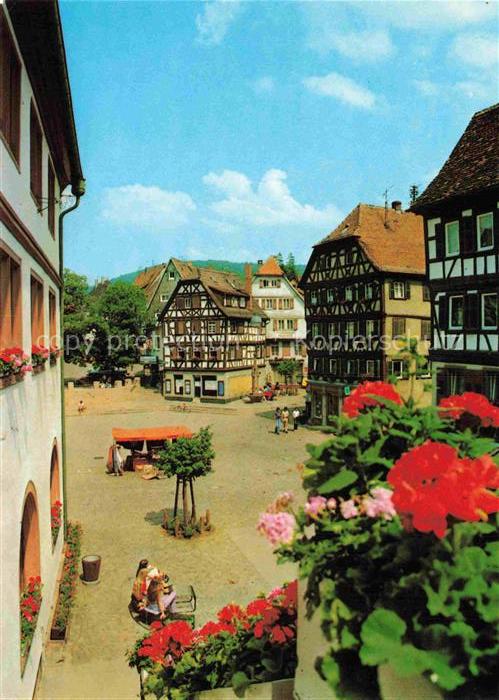 Mosbach Baden Neckar-Odenwald-Kreis BW Ortspartie mit Fachwerkhaeusern