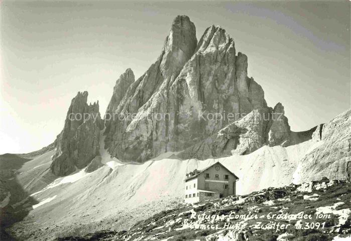 Dolomiti  Dolomiten IT Comici Huette mit Zwoelfer