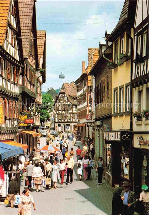 Mosbach Baden Neckar-Odenwald-Kreis BW Hauptstrasse Fachwerkhaeuser