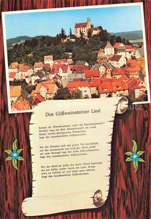 Goessweinstein Fliegeraufnahme mit Schloss Liedtext