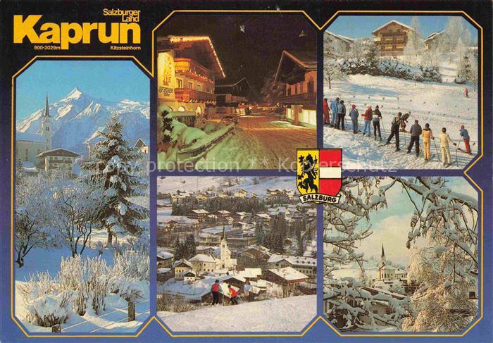 Kaprun Pinzgau-Pongau Salzburg AT Kitzsteinhorn Verschneite Strasse Skikurs Pano