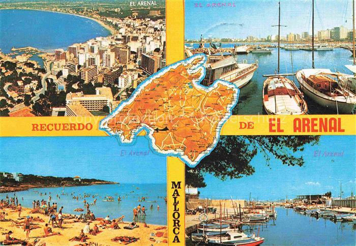 El Arenal Mallorca ES Fliegeraufnahme Hafenpartien Strand