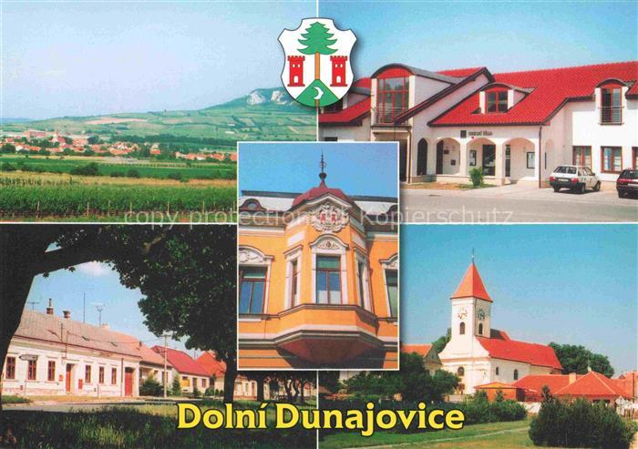 Dolni Dunajovice Mikulov Nikolsburg Breclav CZ Panorama Hotel Erker Kirche