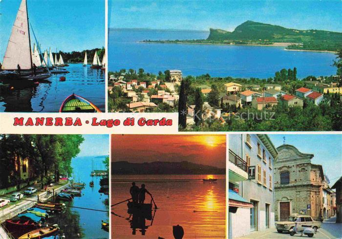 Manerba del Garda Brescia Lombardia IT Lago di Garda Panorama Hafen Ortsmotiv