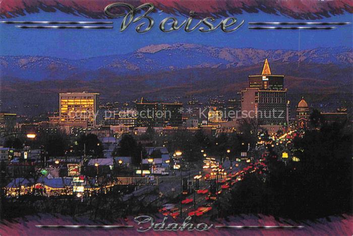 Boise Idaho USA Panorama at night