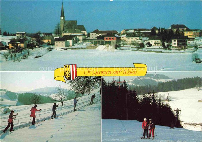 St Georgen Walde Ortsansicht Skilanglauf Schlepplift