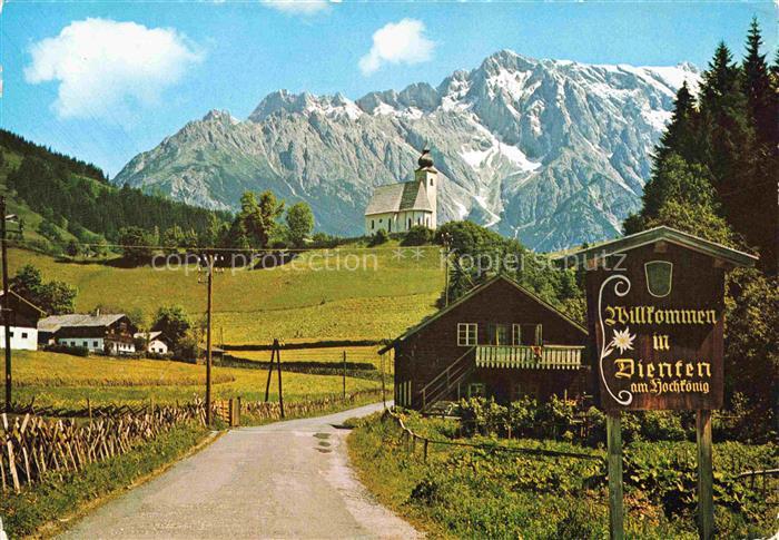 Dienten Hochkoenig Pinzgau-Pongau AT Ortseingang Kirche