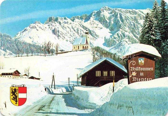 Dienten Hochkoenig Pinzgau-Pongau AT Ortseingang Kirche