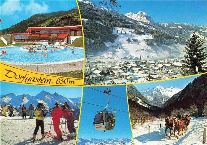 Dorfgastein Pinzgau-Pongau Salzburg AT Solarbad Panorama Seilbahn Pferdeschlitte