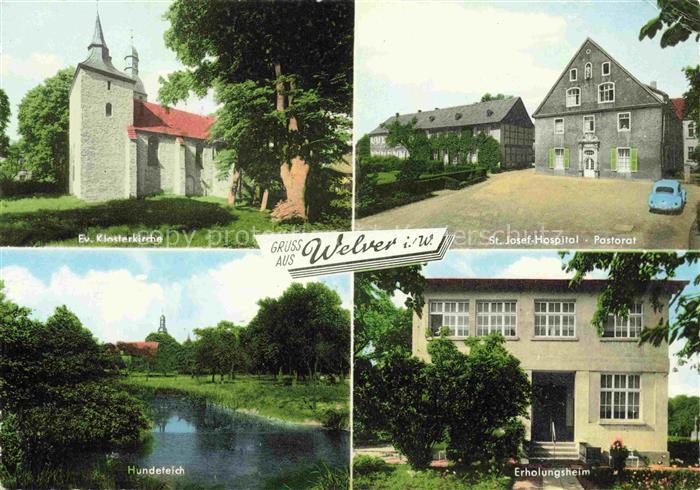 Welver Ev Klosterkirche St Josef Hospital Pastorat Hundeteich Erholungsheim