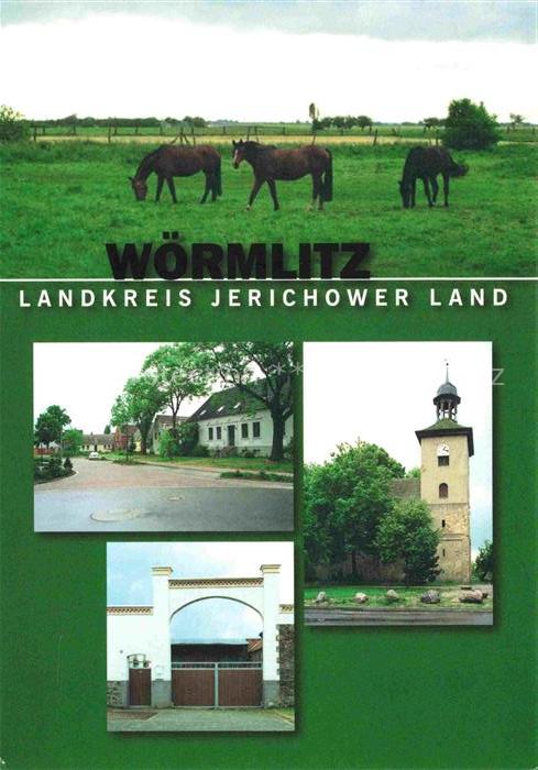 Woermlitz Jerichower Land Moeckern Sachsen-Anhalt Pferdeweide Strassenpartie Ein