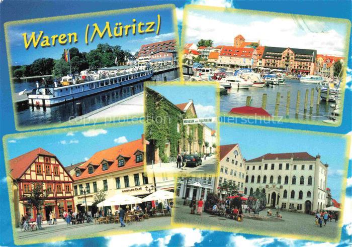 Waren Mueritz Steinmole Stadthafen Marktplatz Rathaus Mueritz Museum