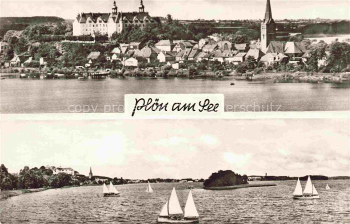 Ploen am See Schleswig-Holstein Schloss Panorama Segelboote
