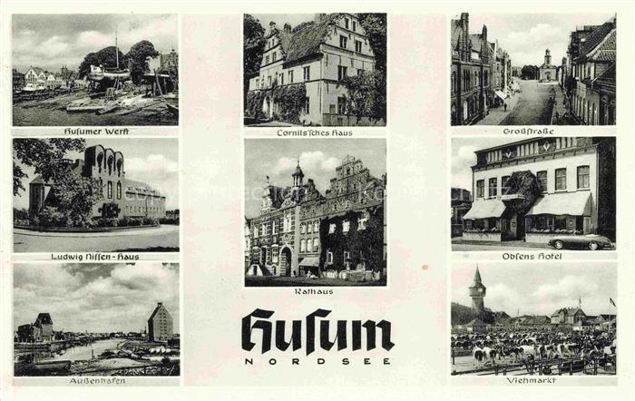 HUSUM  Nordfriesland Norsee Schleswig-Holstein Werft Cornilsches Haus Grosstrass