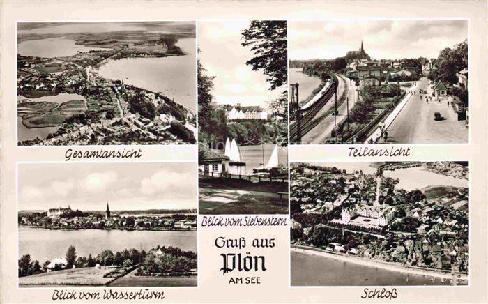 Ploen am See Schleswig-Holstein Fliegeraufnahme Blick vom Wasserturm Siebenstern