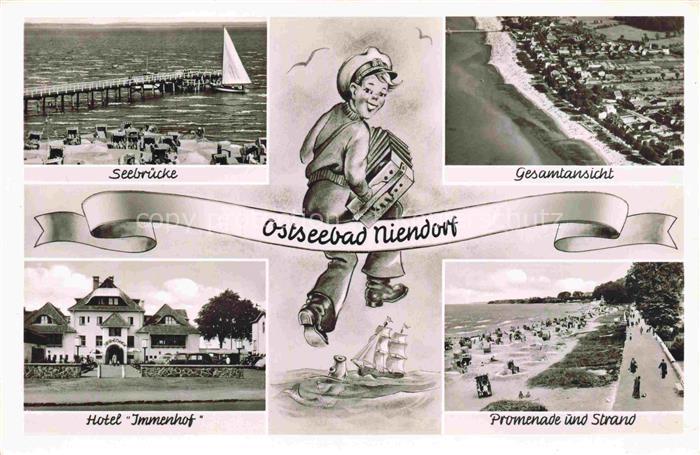 NIENDORF  Ostseebad Timmendorferstrand Seebruecke Fliegeraufnahme Hotel Immenhof
