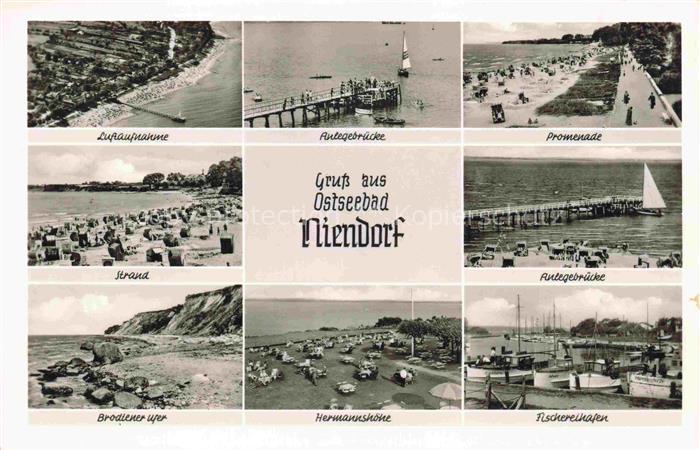 NIENDORF Ostseebad Timmendorferstrand Fliegeraufnahme Promenade Strand Brodtene