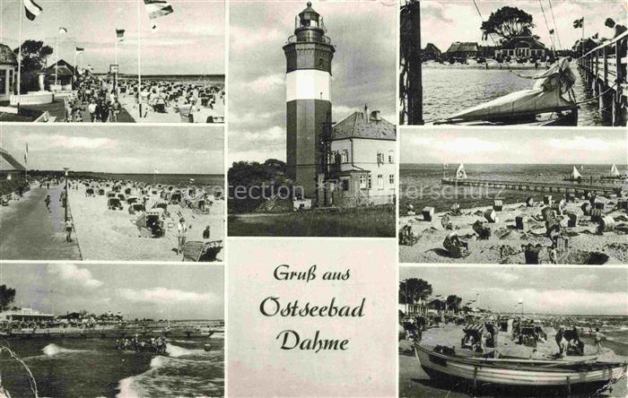 DAHME Ostseebad Schleswig-Holstein Strandpartien Seebruecke Leuchtturm