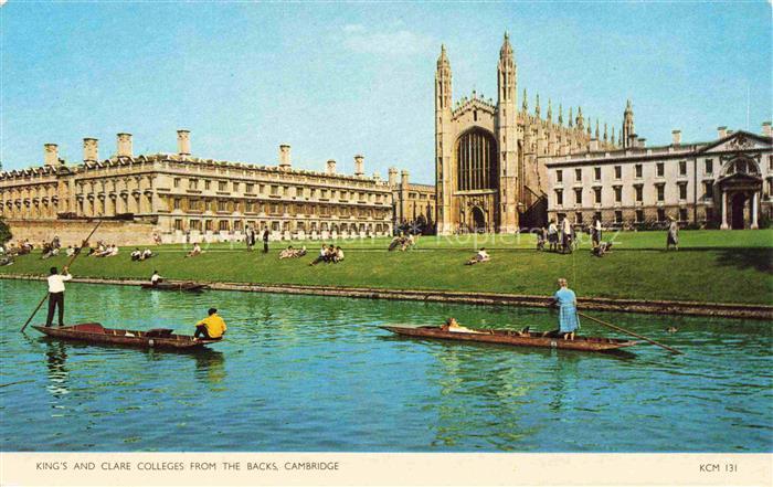 Cambridge  Cambridgeshire UK Kings and Clare Colleges from the back