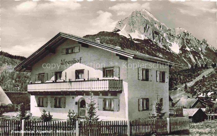 MITTENWALD Bayern Fremdenheim Alpenhof