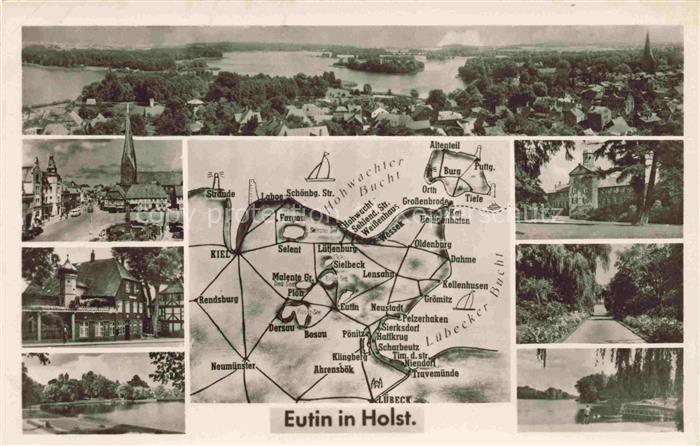 Eutin Schleswig-Holstein Panorama Kirche Hotel Seepartie Alleestrasse Strand