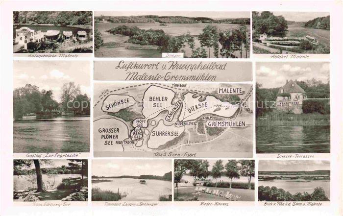 Malente-Gremsmuehlen Ostholstein Anlegerbruecke Dieksee Abfahrt Malente Gasthof
