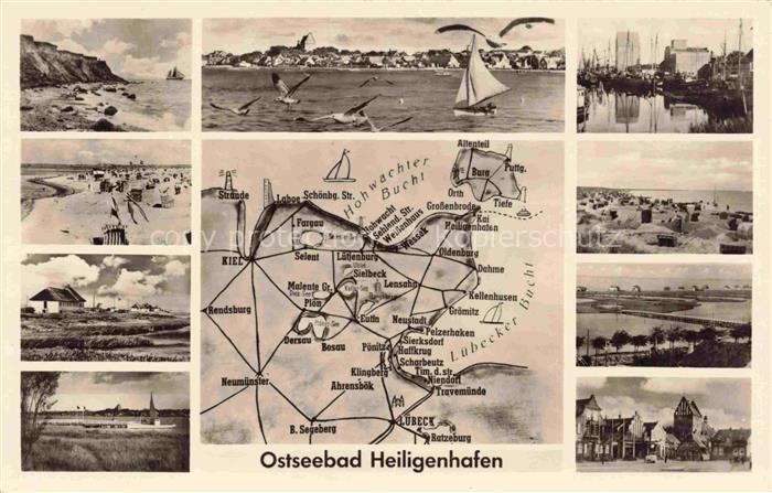 Heiligenhafen Ostseebad Steilkueste Strandpartien Friesenhaus Hafen Gebietskarte