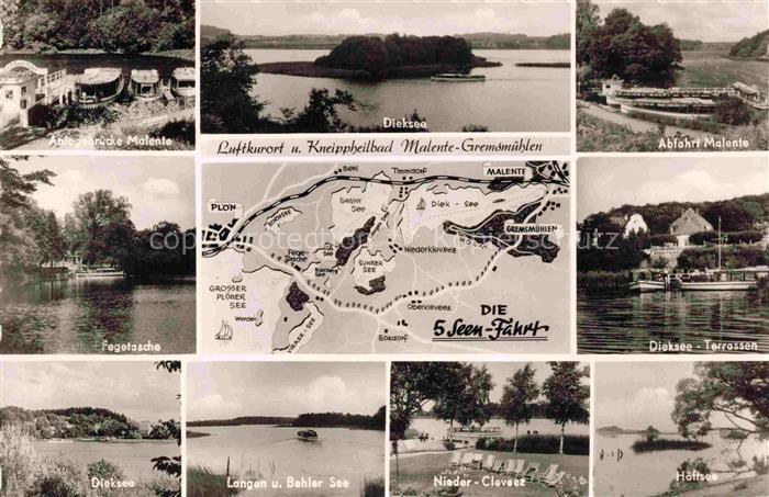 Malente-Gremsmuehlen Ostholstein Anlegerbruecke Dieksee Fegetasche Langen und Be
