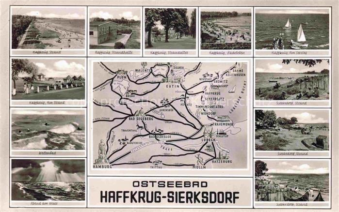 HAFFKRUG SCHARBEUTZ Ostseebad Haffkrug Strand Strandhalle Allee Seesteg Sierksdo