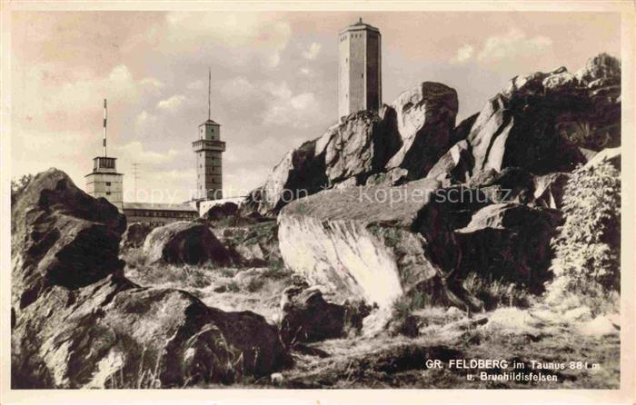 Grosser Feldberg Taunus 881m Hessen mit Brunhildisfelsen