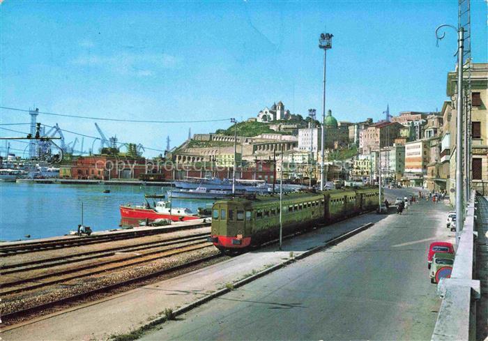Ancona  Marche IT Hafenansicht Eisenbahn