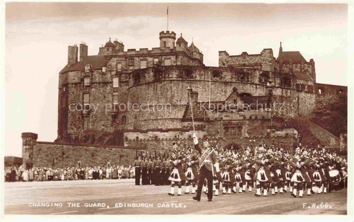 EDINBURGH  SCOTLAND UK Castle Changing The Guard