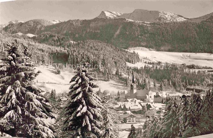 Oberstaufen Oberallgaeu Bayern Rindalphorn Wintersport Schrothkurort